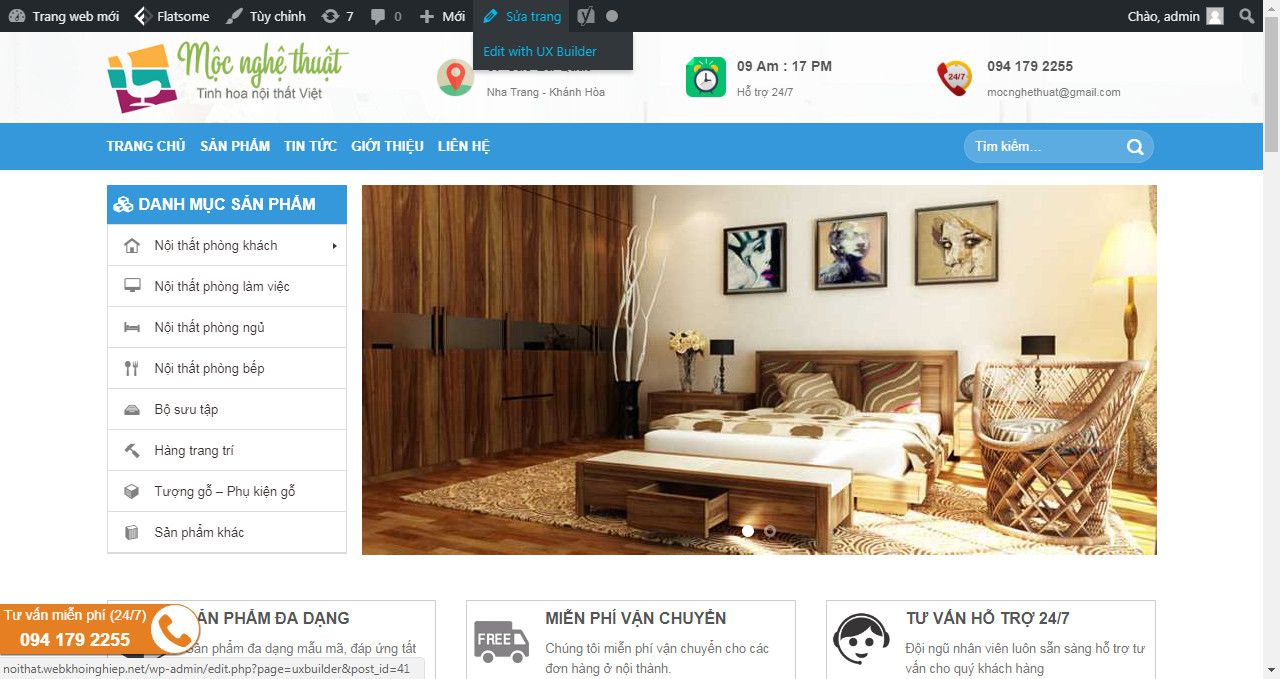 1 lam sao de thay doi banner va text thiet ke website elamweb