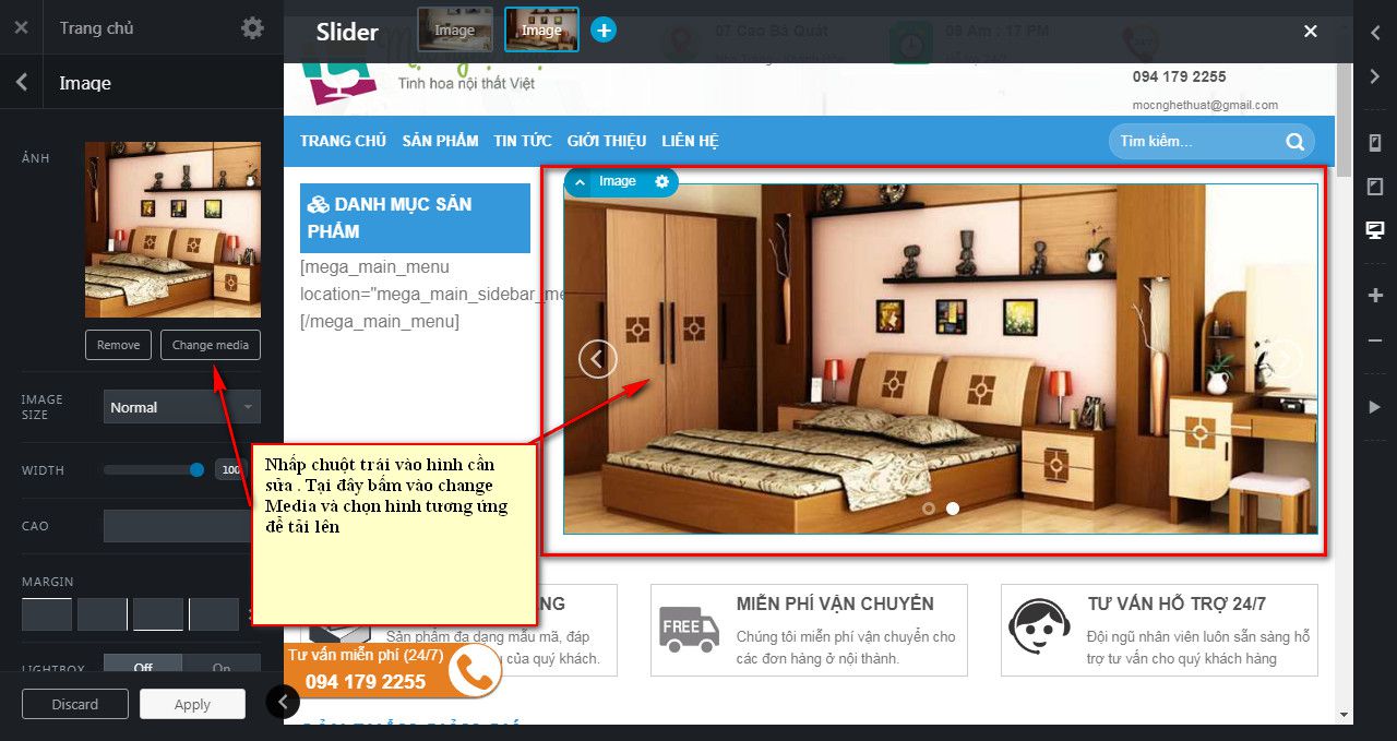 3 lam sao de thay doi banner va text thiet ke website elamweb