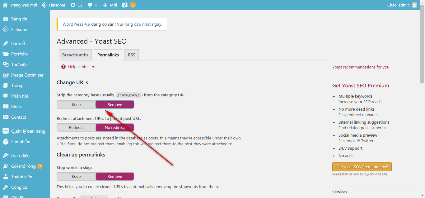 3 lam sao xoa bo nhung slug khong can thiet tren url trang web