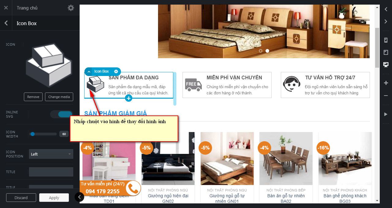 5 lam sao de thay doi banner va text thiet ke website elamweb