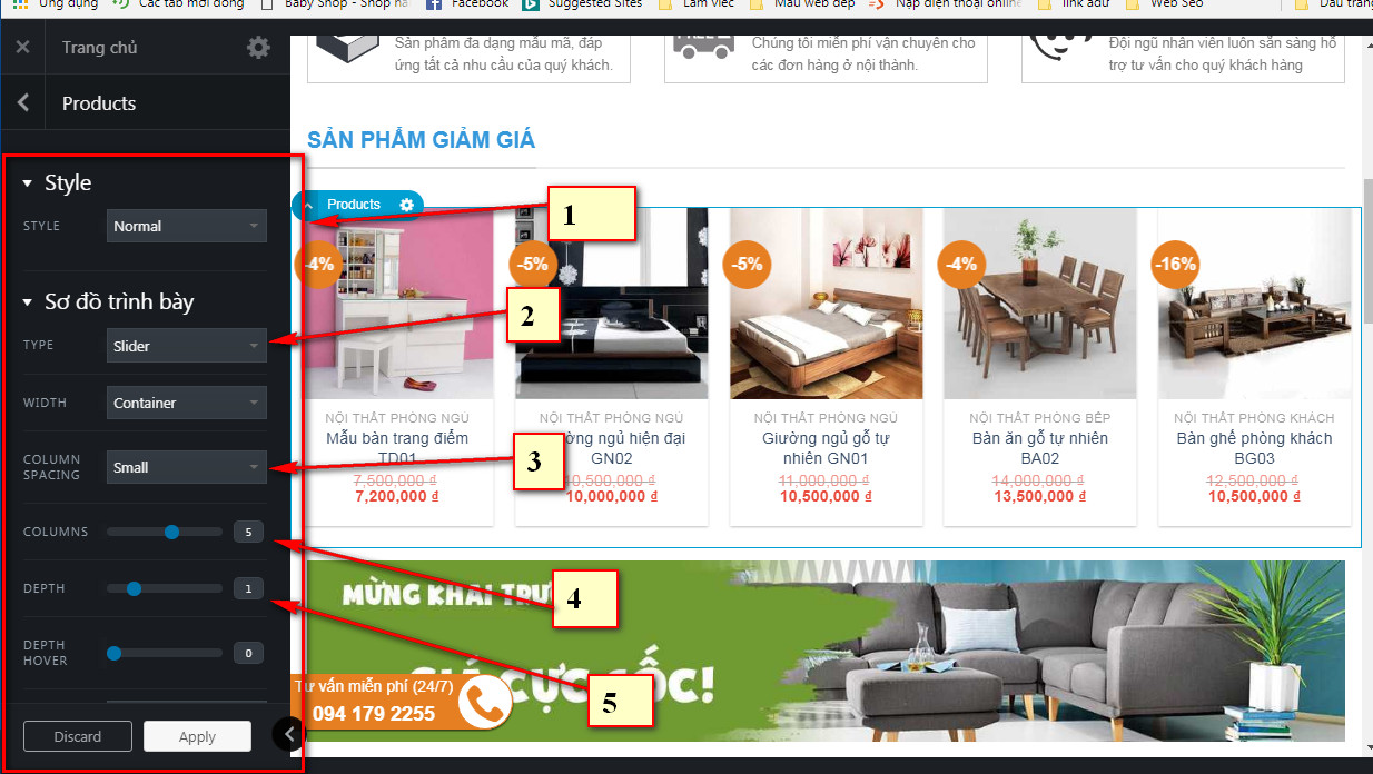 6 lam sao de thay doi banner va text thiet ke website elamweb