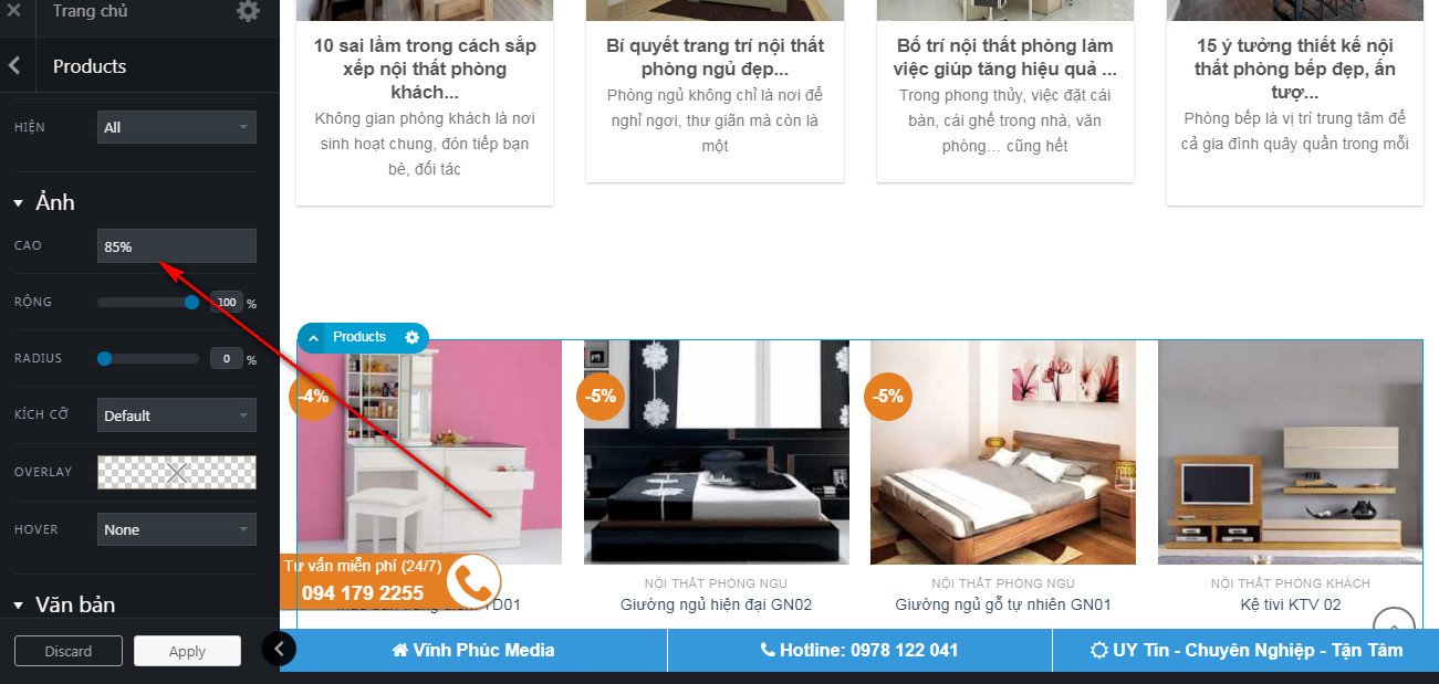 8 them san pham len danh muc website elamwerb huong dan thiet ke web mien phi