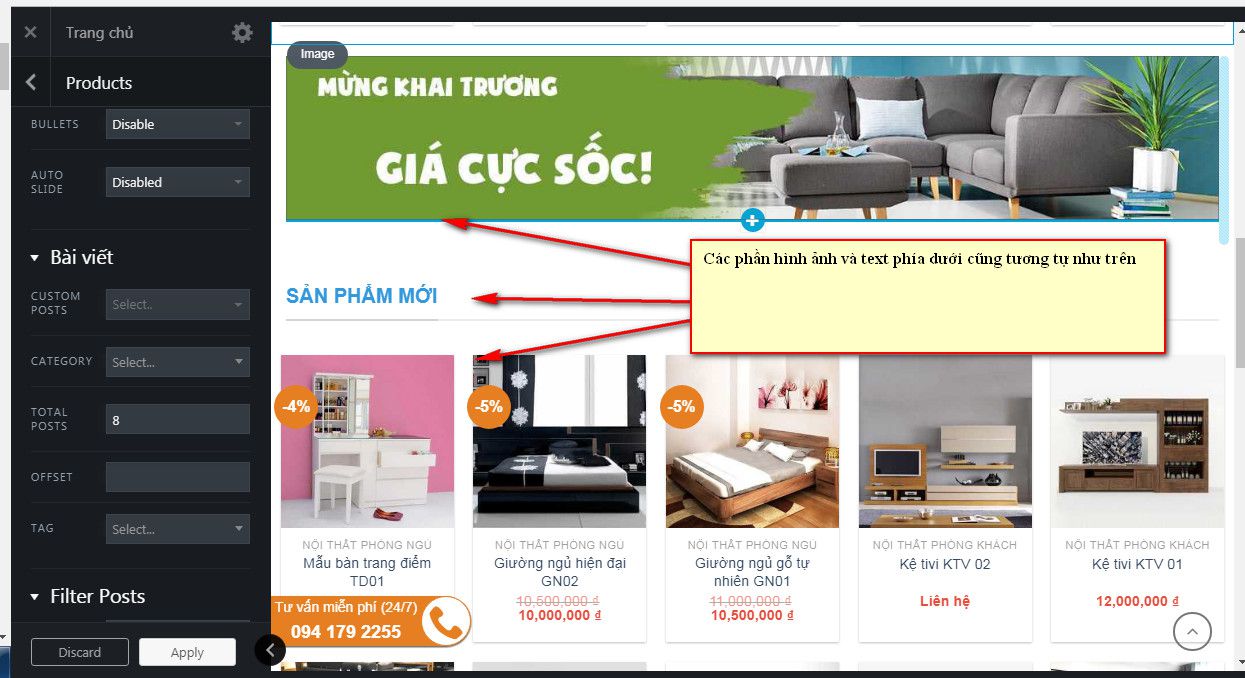 9 lam sao de thay doi banner va text thiet ke website elamweb